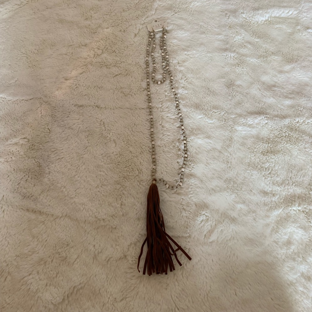 Tassel Necklace & Earring Set